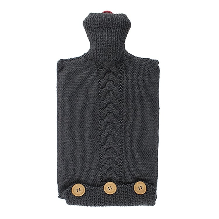 Koyu Gri Büyük Termofor Kılıfı