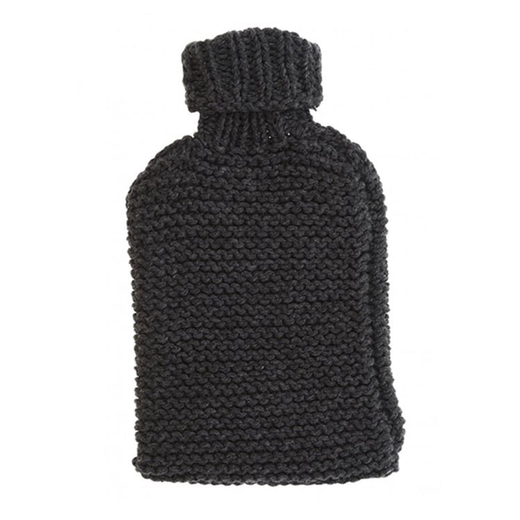 Koyu Gri Örgü Bebek Termofor Kılıfı
