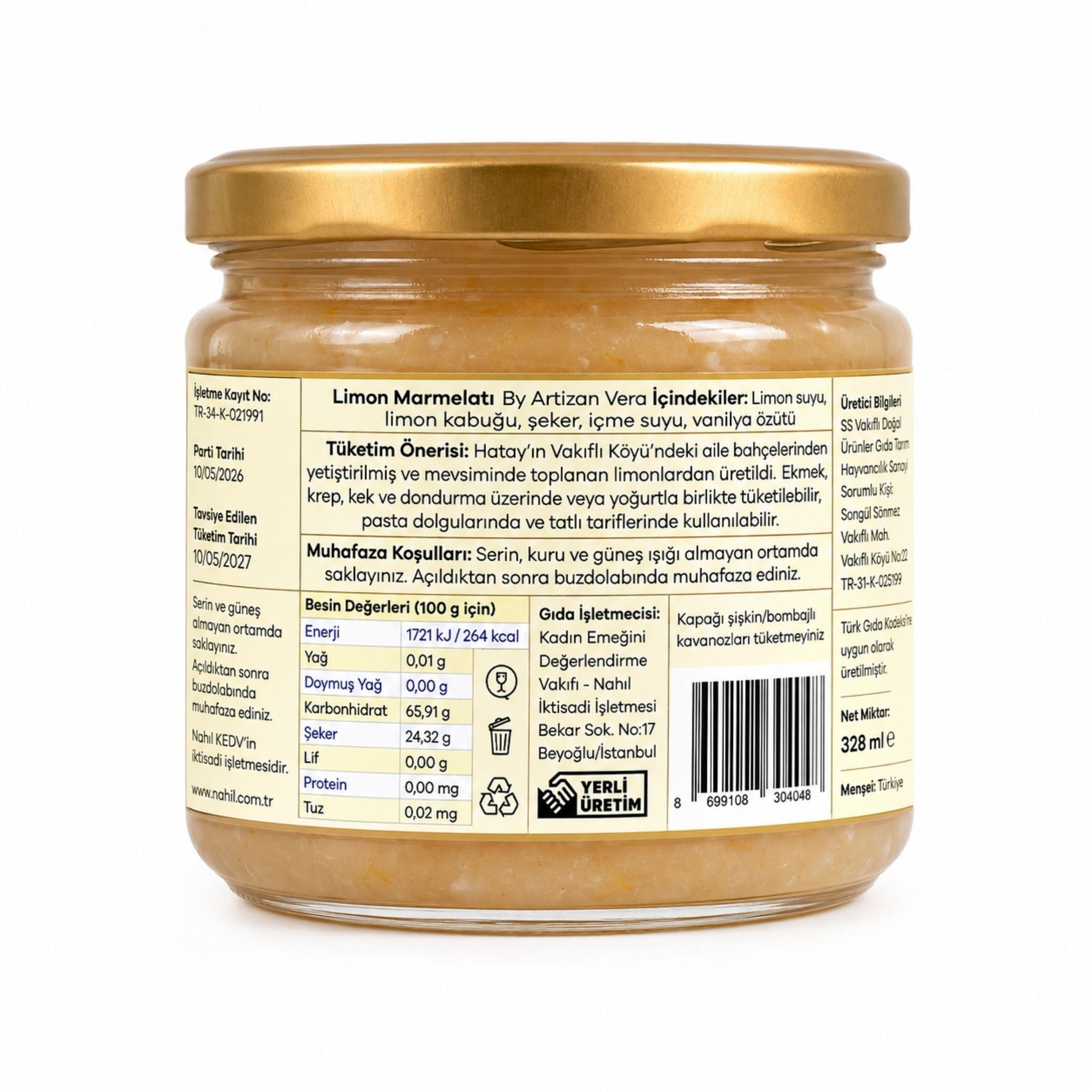 Limon Marmelatı 328 G Nahıl