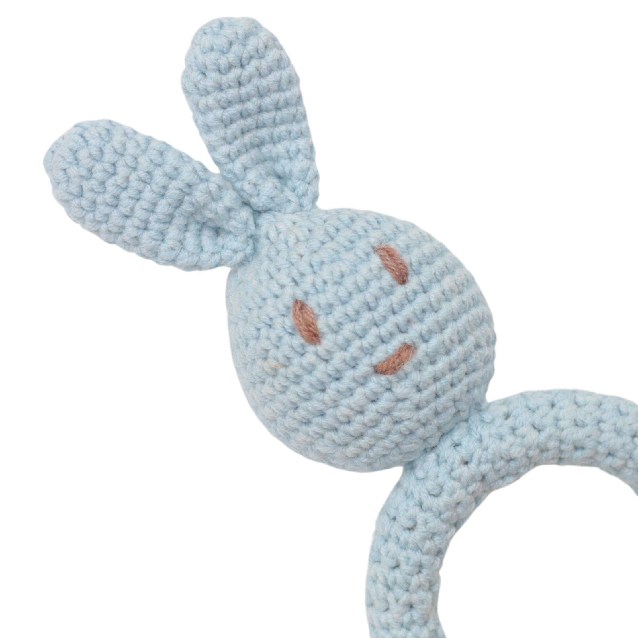 Mavi Amigurumi Tavşan Diş Kaşıyıcı