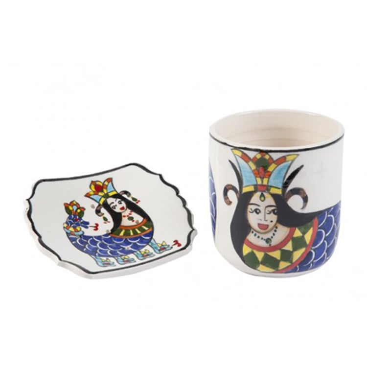 Mavi Şahmeran Seramik Banyo Set