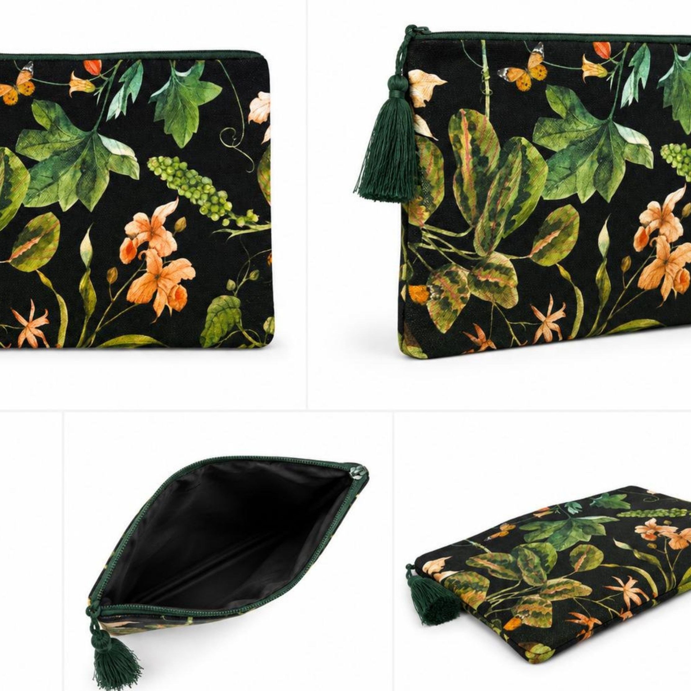 Renkli Çiçekli Clutch