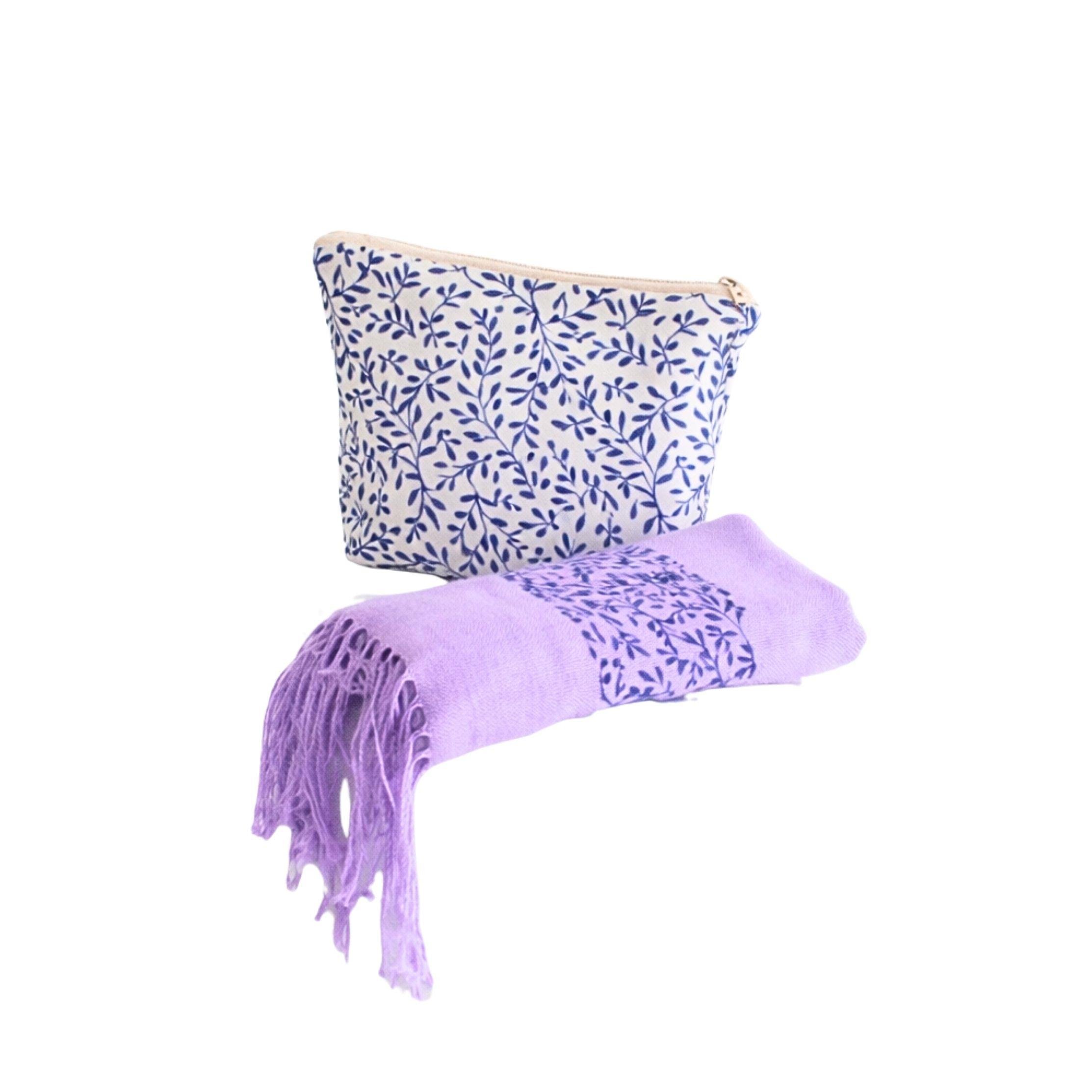 ŞAL SETİ  MOR ( ŞAL+ ÇANTA )