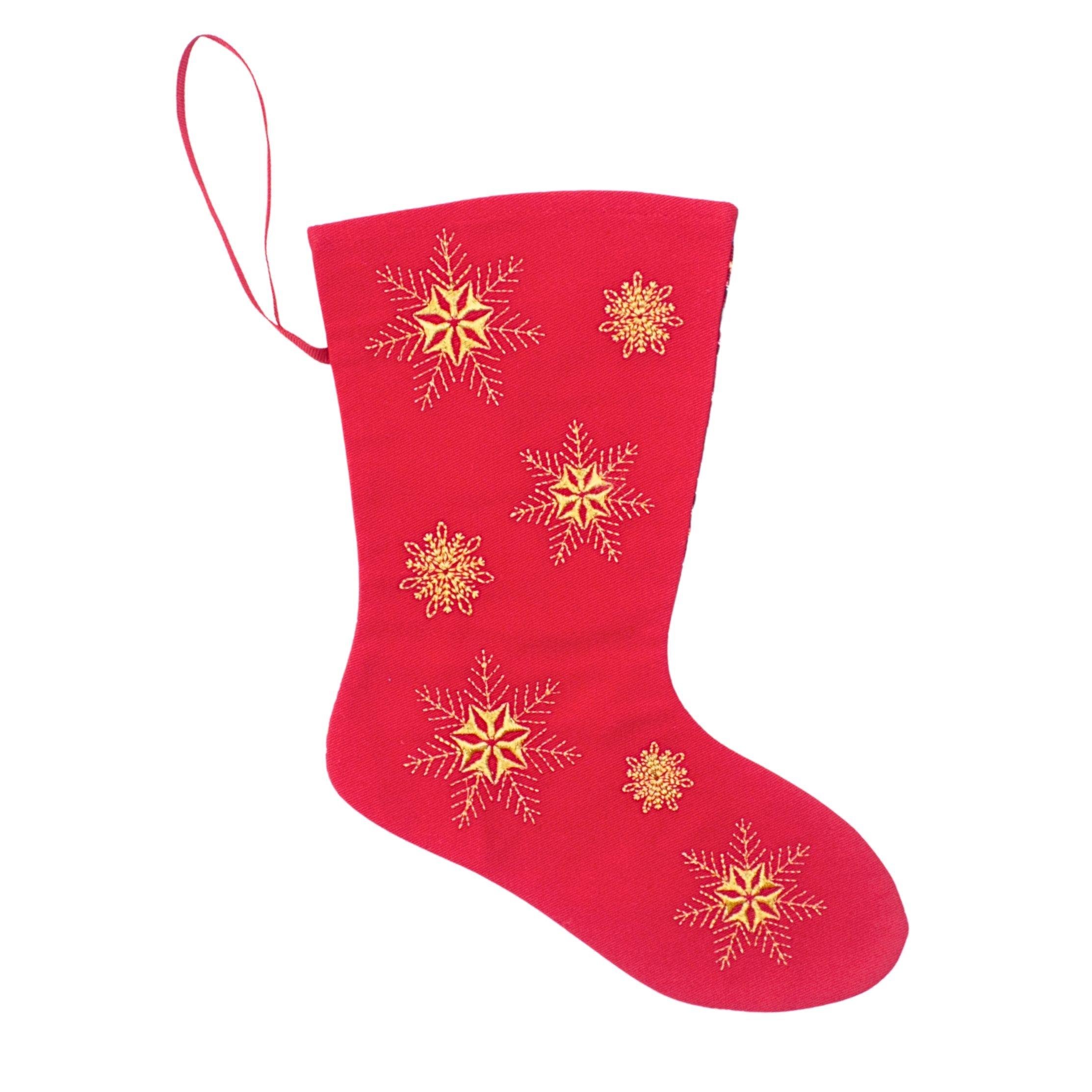 Sarı Kar Tanesi Nakışlı Hediye Çorabı