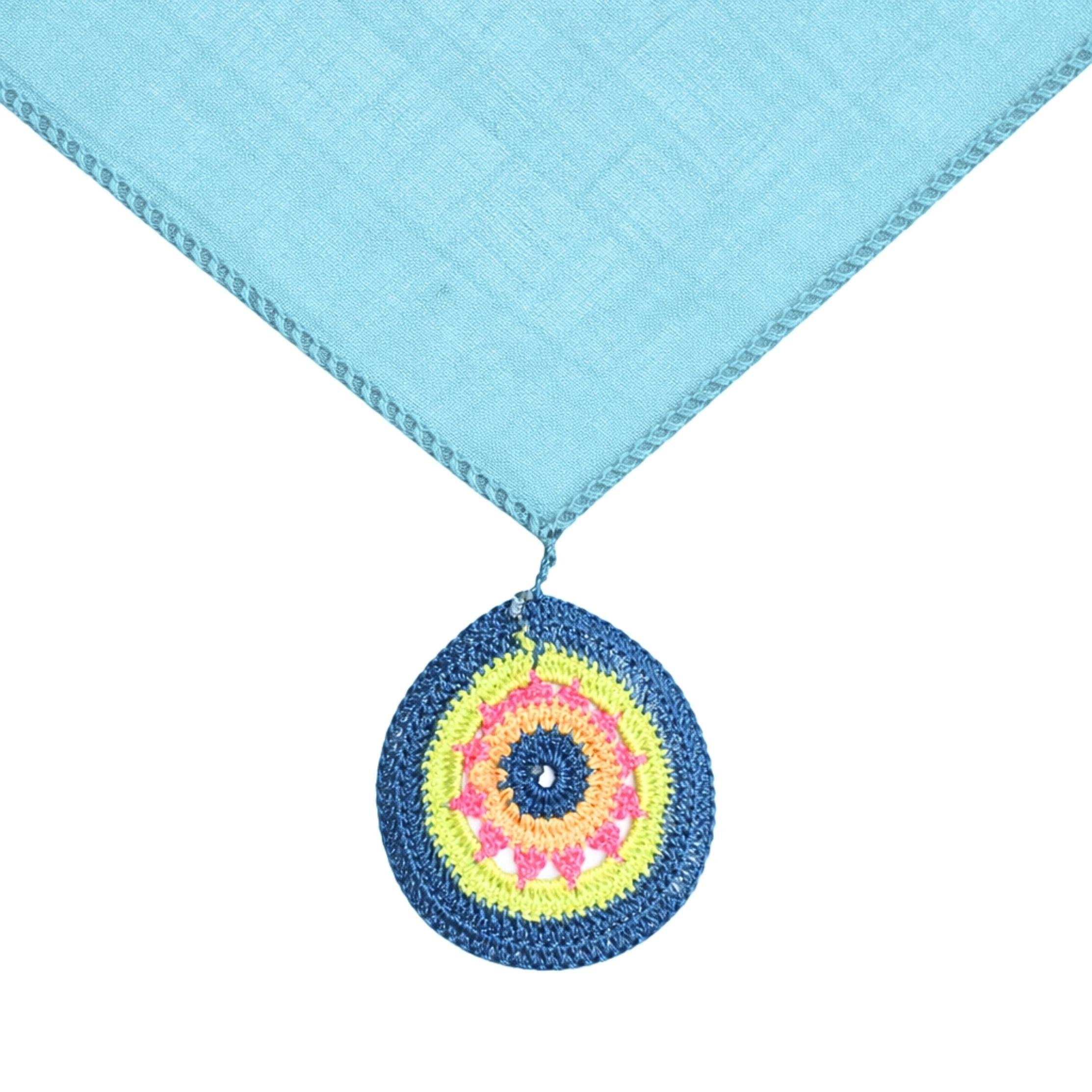 Turkuaz Oyalı Fular