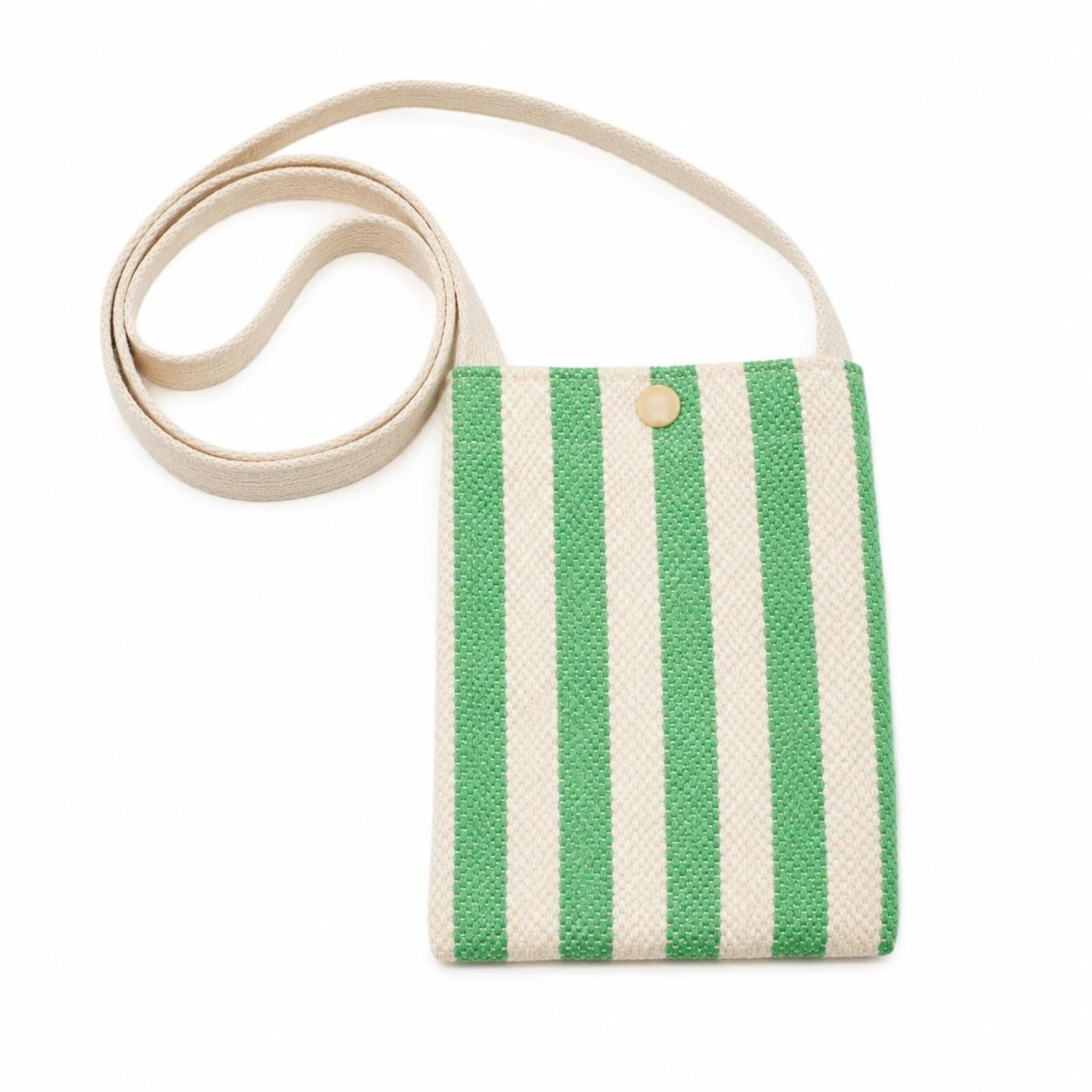 Yeşil Çizgili Telefon Çantası