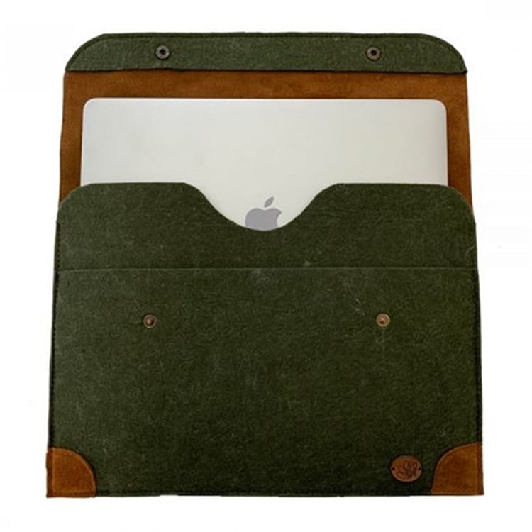 Yeşil Keçe Laptop Kılıfı