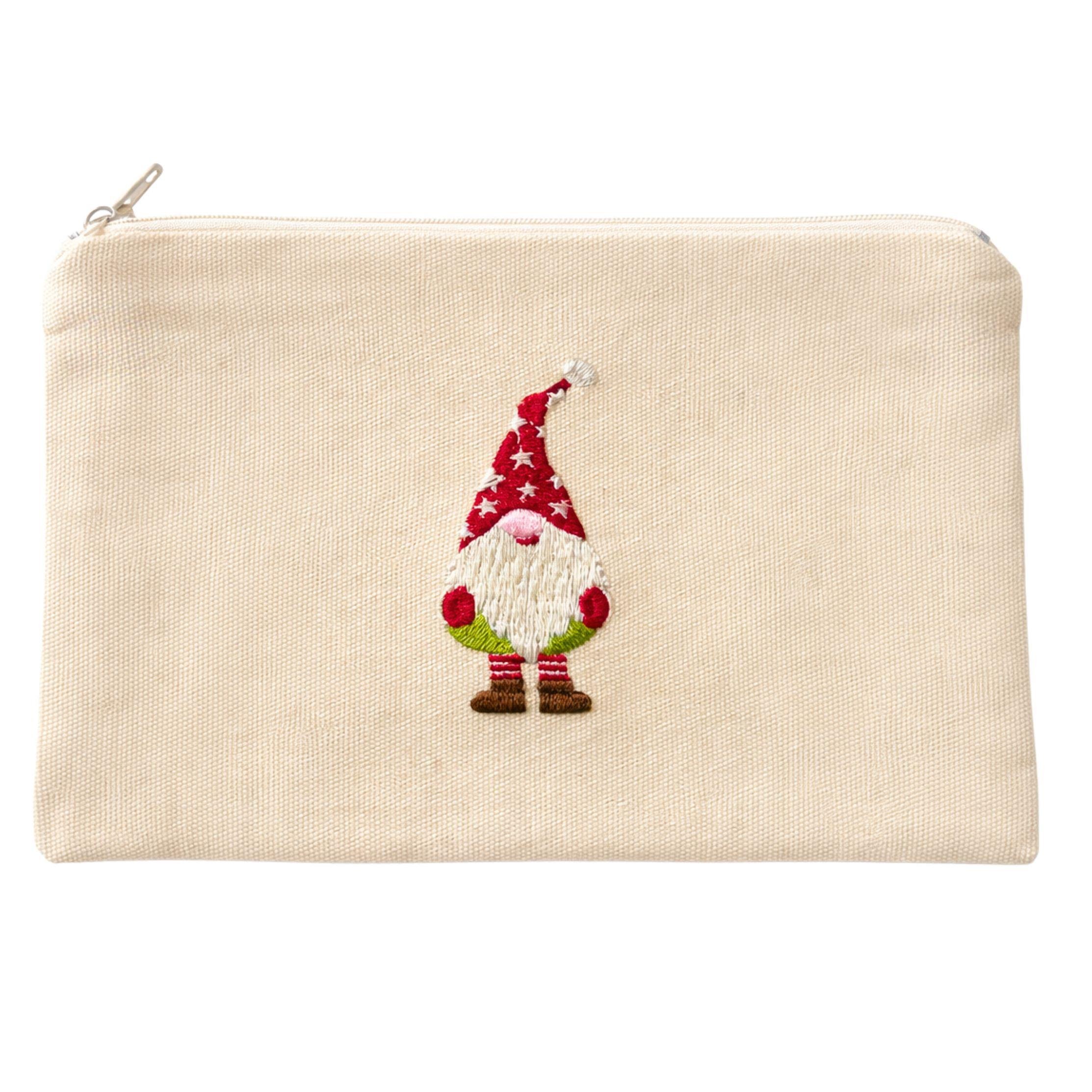 Yılbaşı Cücesi Nakışlı Makyaj Çantası