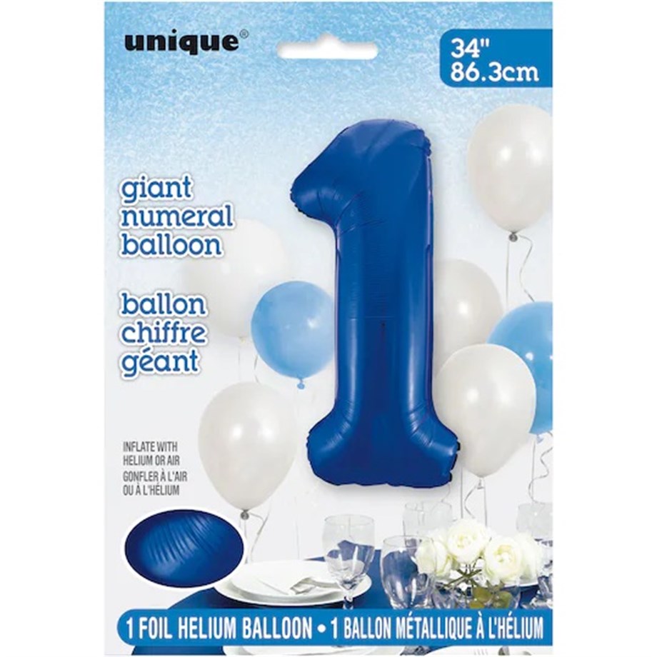  1 MAVİ 34 INCH FOLYO BALON