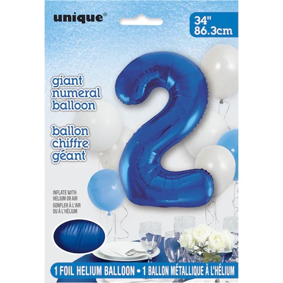  2 MAVİ 34 INCH FOLYO BALON