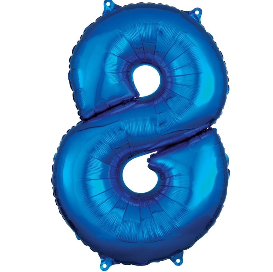  8 MAVİ 34 INCH FOLYO BALON