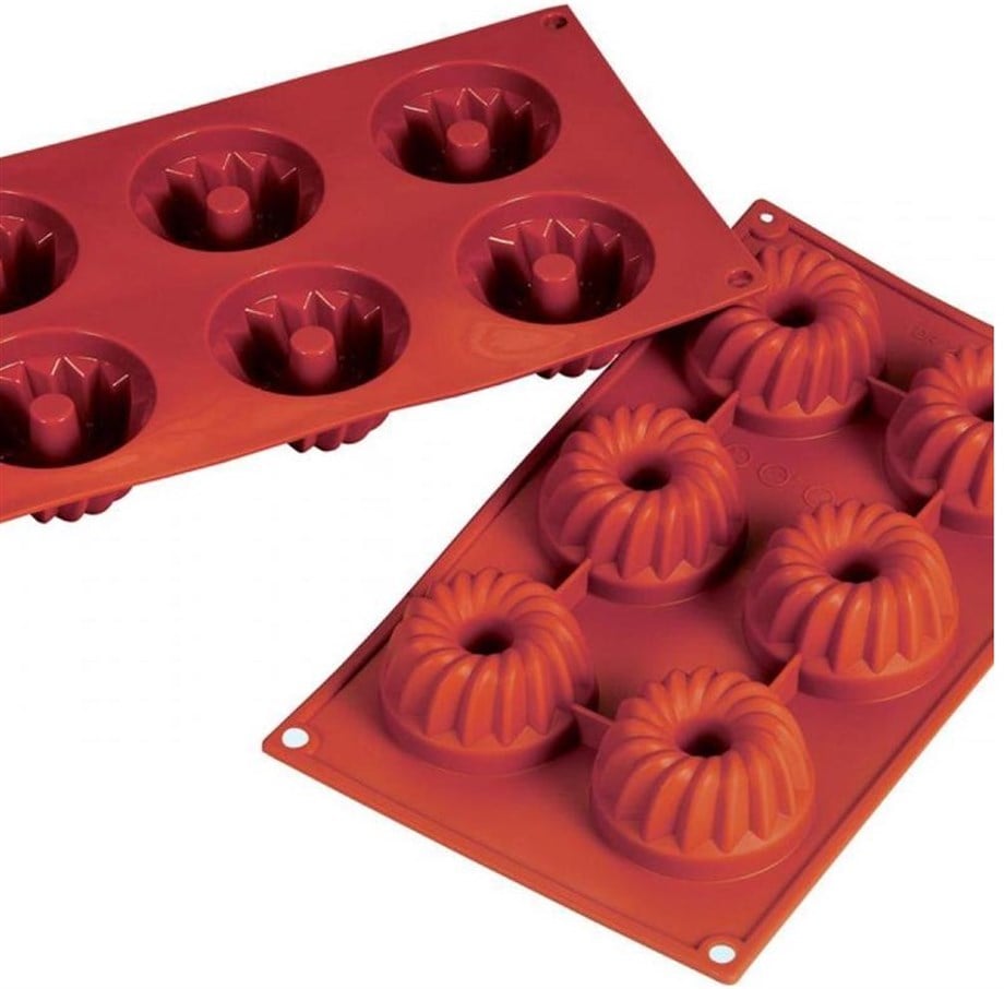  BT-021 DELİKLİ MUFFİN SİLİKON KALIP 6 LI