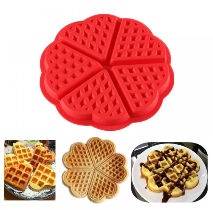  BT51068 SİLİKON WAFFLE 5 BÖLMELİ PİŞİRME KALIBI