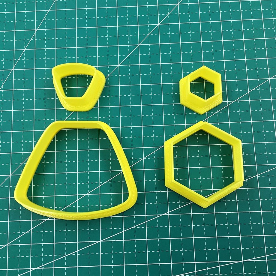  HEXAGON 4 LÜ POLIMER KİL CLAY KESİM SETİ