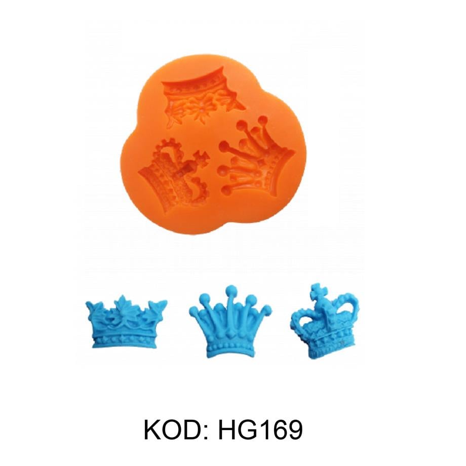  HG-169 3 TAÇ SİLİKON KALIP 9 X 9cm