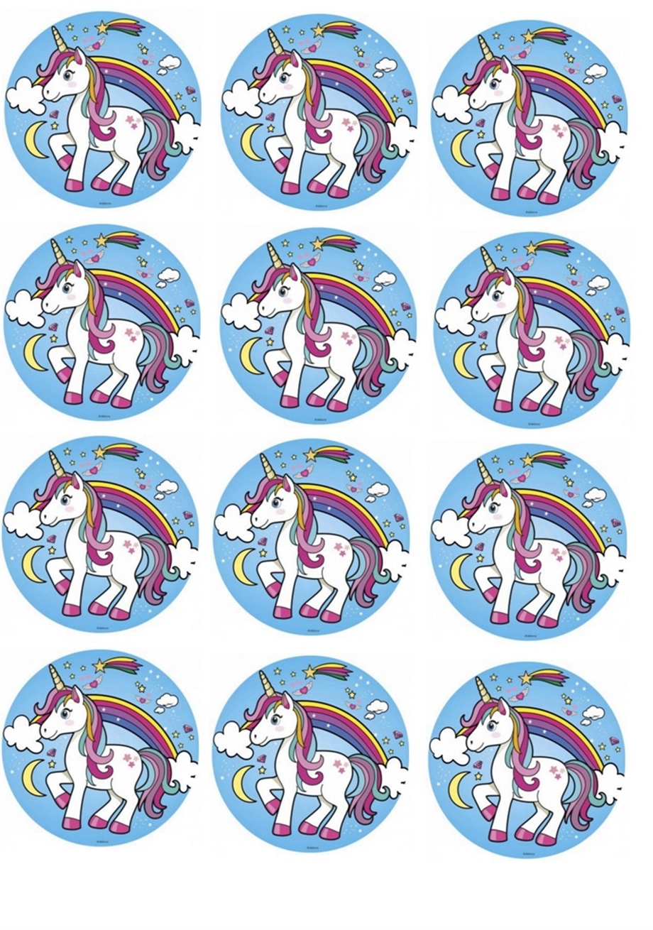  YENİLEBİLİR ŞEKER HAMURU BASKI UNICORN 20