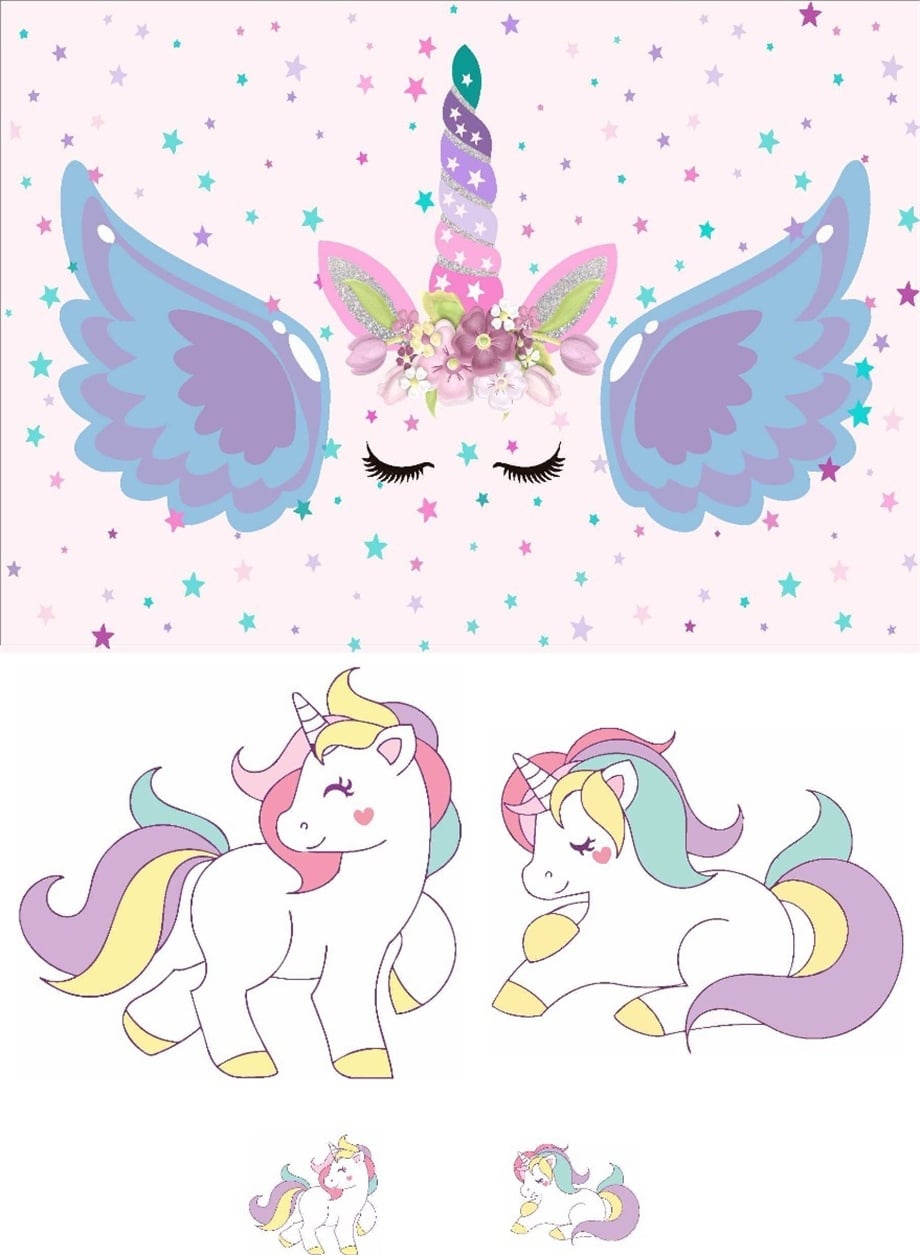  YENİLEBİLİR ŞEKER HAMURU BASKI UNICORN 9
