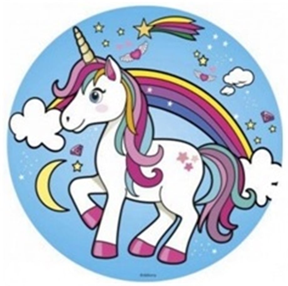  YENİLEBİLİR ŞEKER HAMURU BASKI UNICORN 21