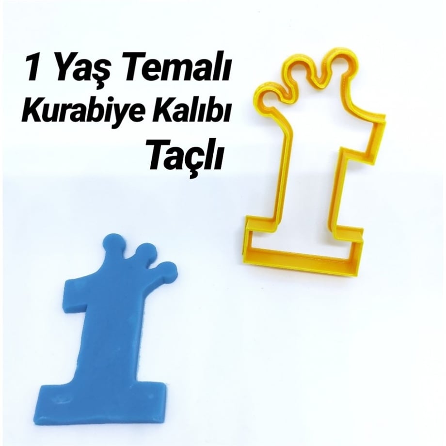1 YAŞ TAÇLI KURABİYE KALIBI
