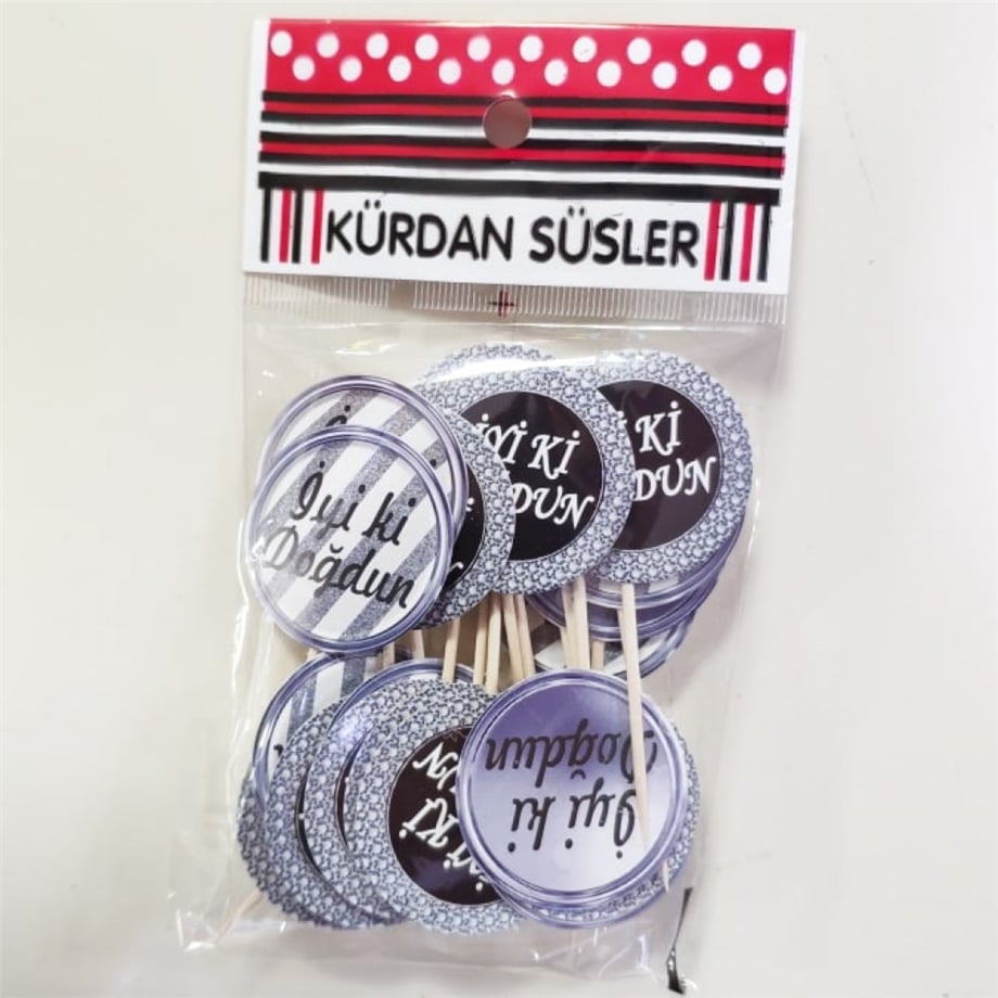 20 ADET İYİ Kİ DOĞDUN GÜMÜŞ KÜRDAN