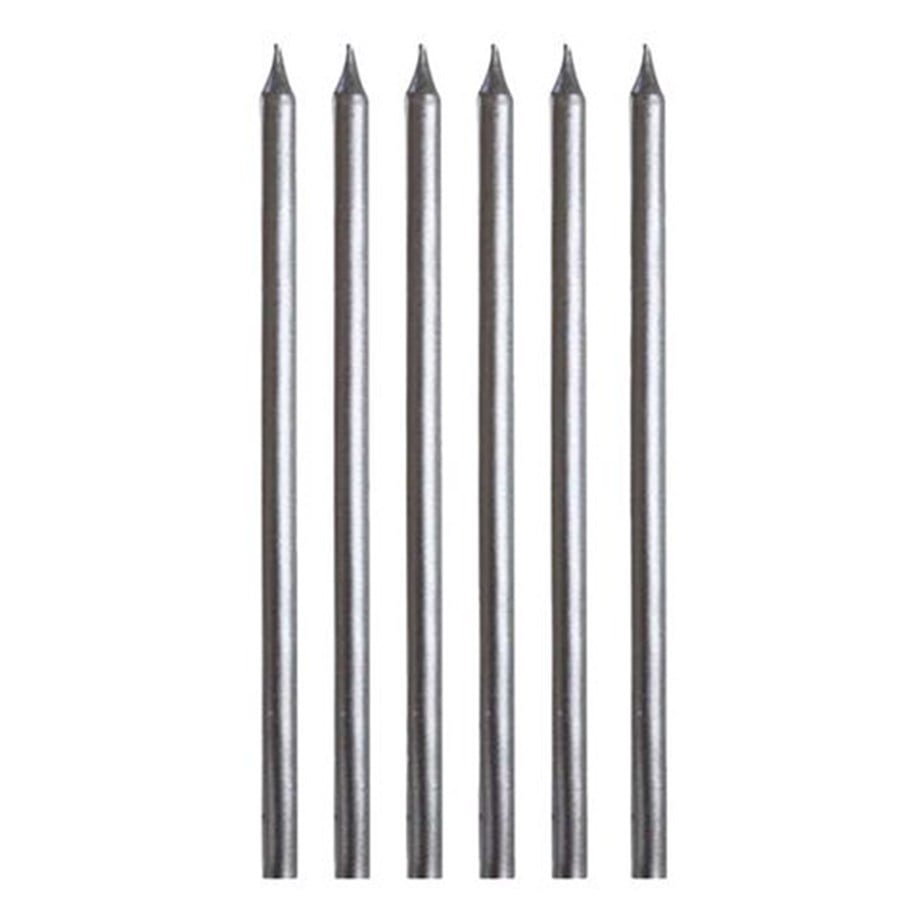 6 LI GÜMÜŞ MUM 20 CM VZY