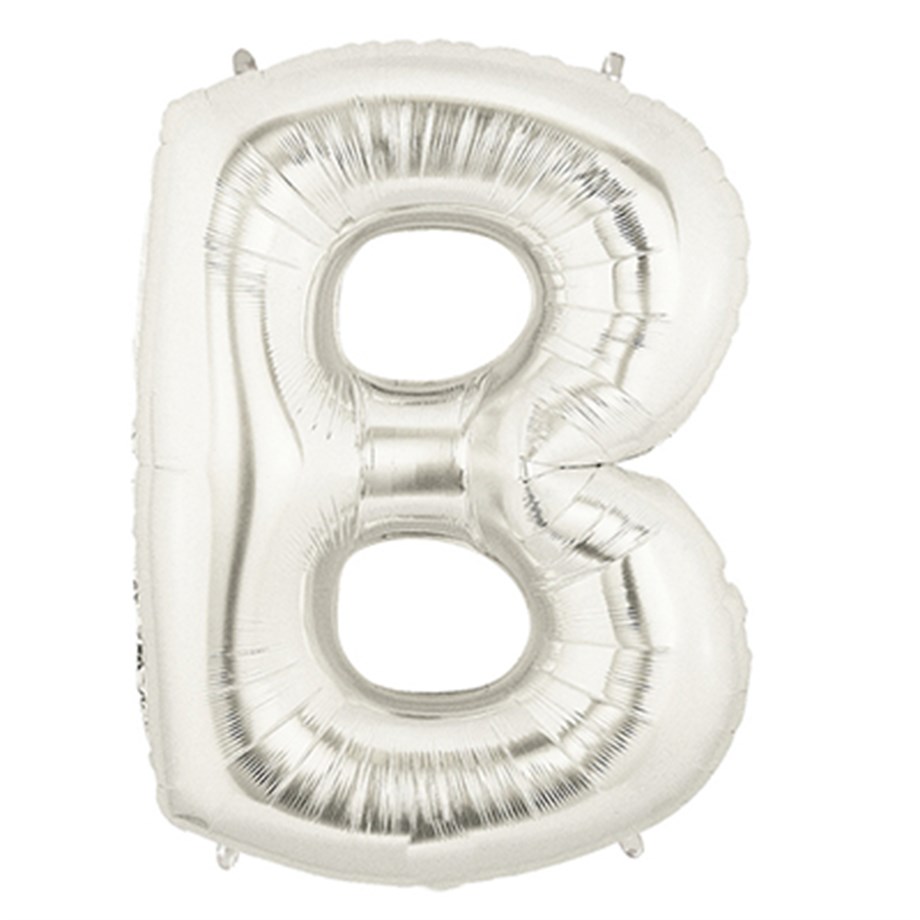 B HARFİ FOLYO BALON 35 CM GÜMÜŞ