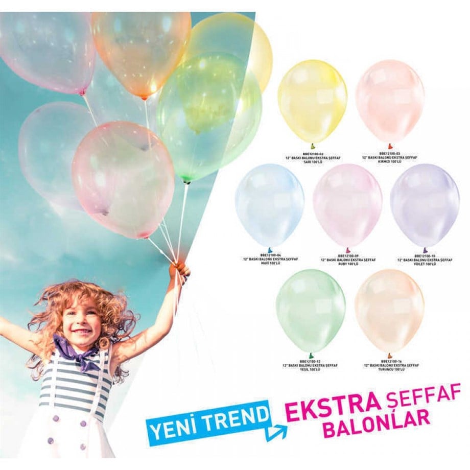 BALON EKSTRA ŞEFFAF SARI (10 ADET)