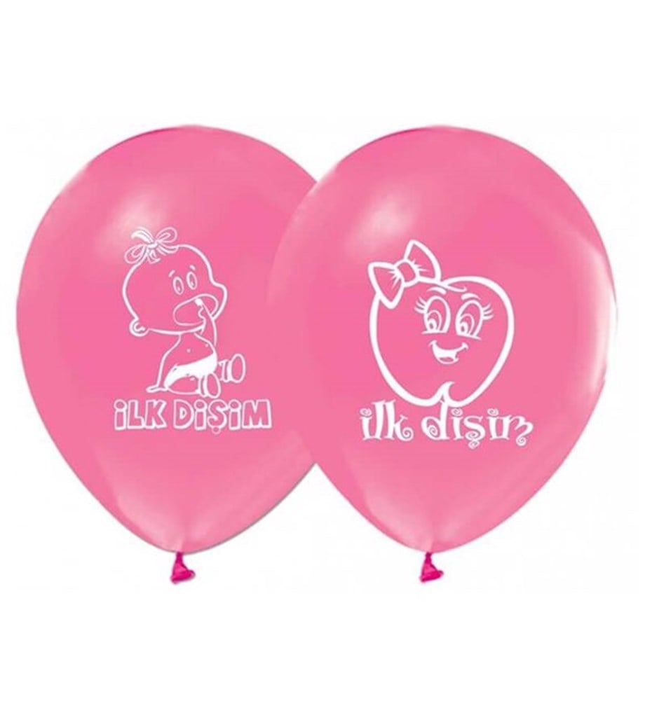 BALON İLK DİŞİM PEMBE 10 ADET