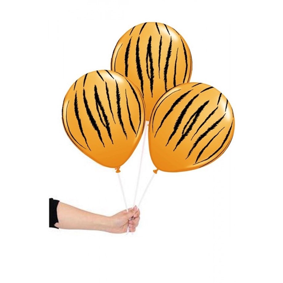 BALON KAPLAN DESENLİ TURUNCU (10 ADET)