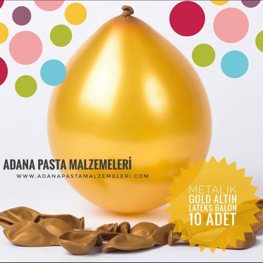 BALON METALİK GOLD (10 ADET)