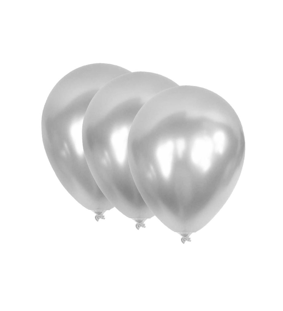 BALON METALİK GÜMÜŞ (10 ADET)