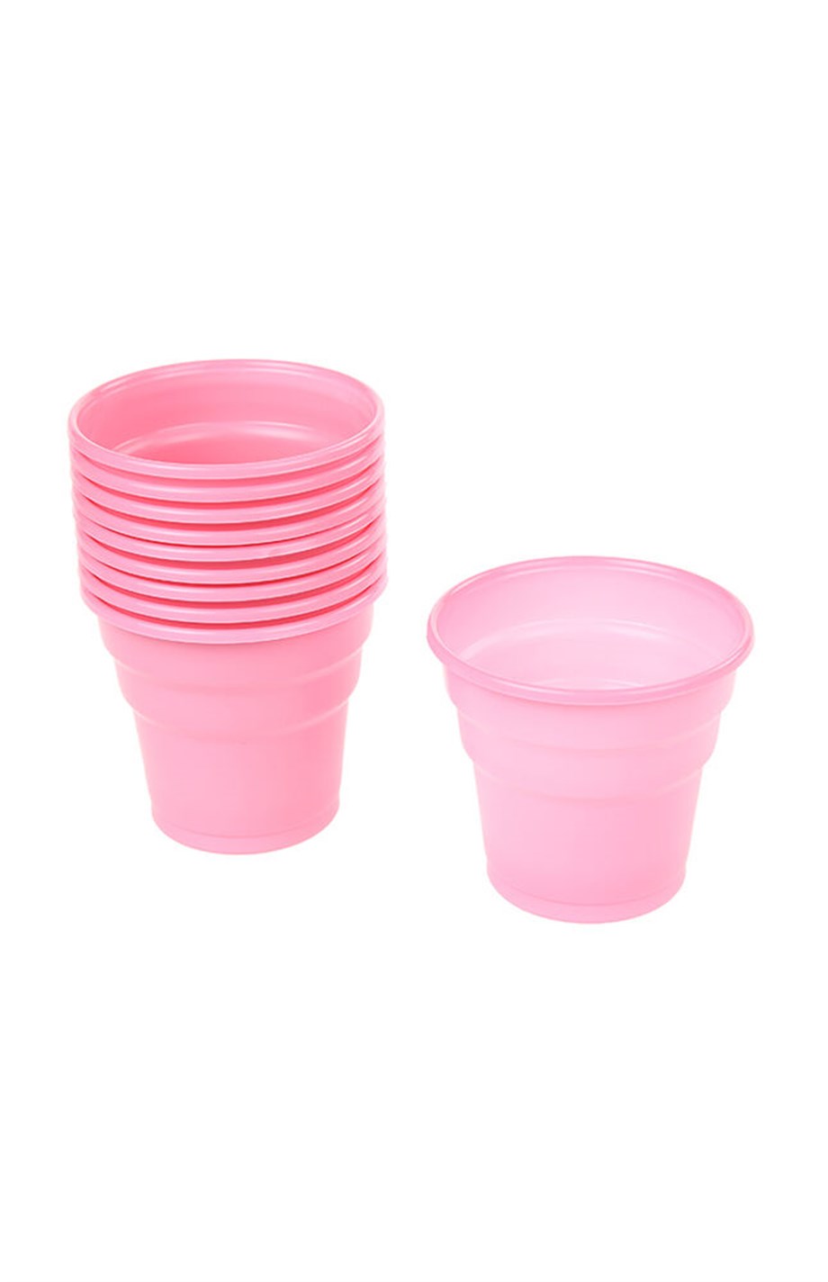 BARDAK PLASTİK PEMBE 10 LU