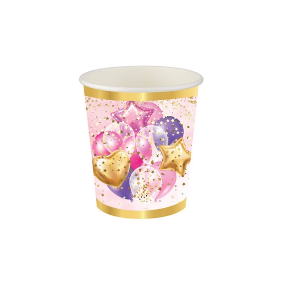 BARDAK UÇAN BALONLAR PEMBE 8 Lİ