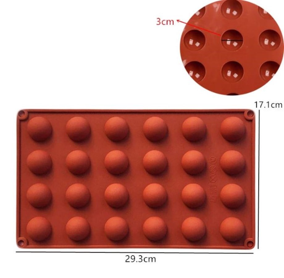 BT-058 24 LÜ KÜRE SİLİKON KALIP | AdanaPastaMalzemeleri.com BT-058 24 LÜ KÜRE SİLİKON KALIP