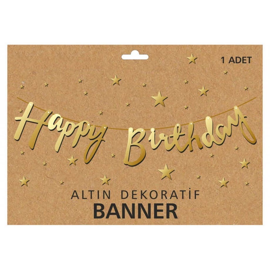 CARS FORMULA İYİ Kİ DOĞDUN HARF BANNER | AdanaPastaMalzemeleri.com KARTON HAPPY BIRTHDAY BANNER GOLD