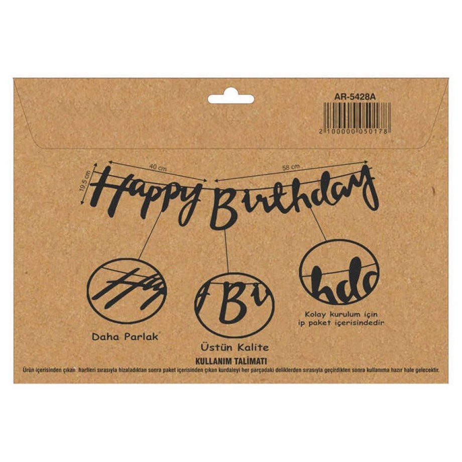 CARS FORMULA İYİ Kİ DOĞDUN HARF BANNER | AdanaPastaMalzemeleri.com KARTON HAPPY BIRTHDAY BANNER GOLD