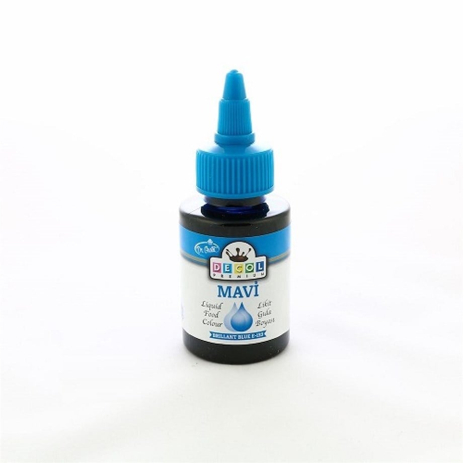 DECOL MAVİ LIKIT GIDA BOYASI 60 GR