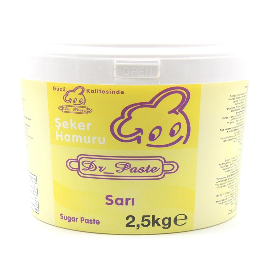 DR PASTE ŞEKER HAMURU 2.5 KG SARI | AdanaPastaMalzemeleri.com DR PASTE ŞEKER HAMURU 2.5 KG SARI