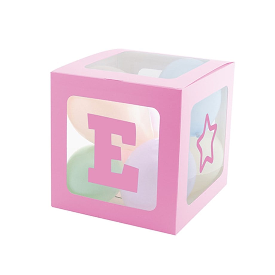 ŞEFFAF BALON KUTUSU 25 CM MAKARON PEMBE
