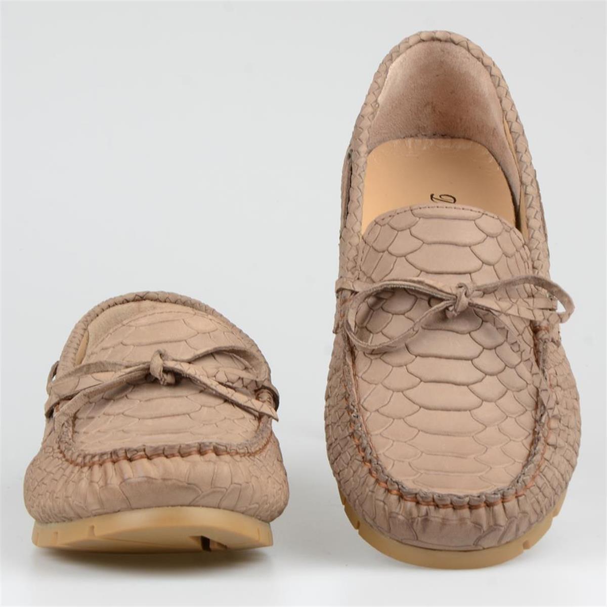 Brown Leather Shoes for Women Flats Loafers