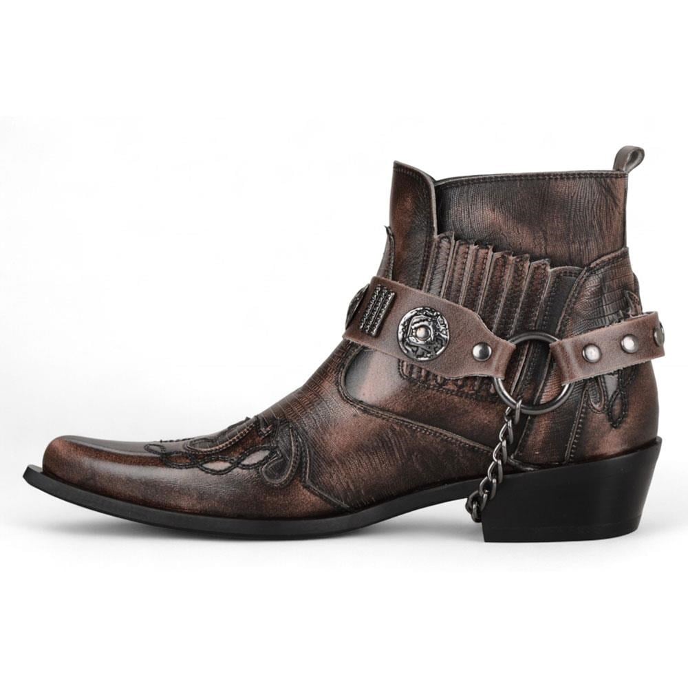 Vintage Brown Men's Cowboy Boots (Western)