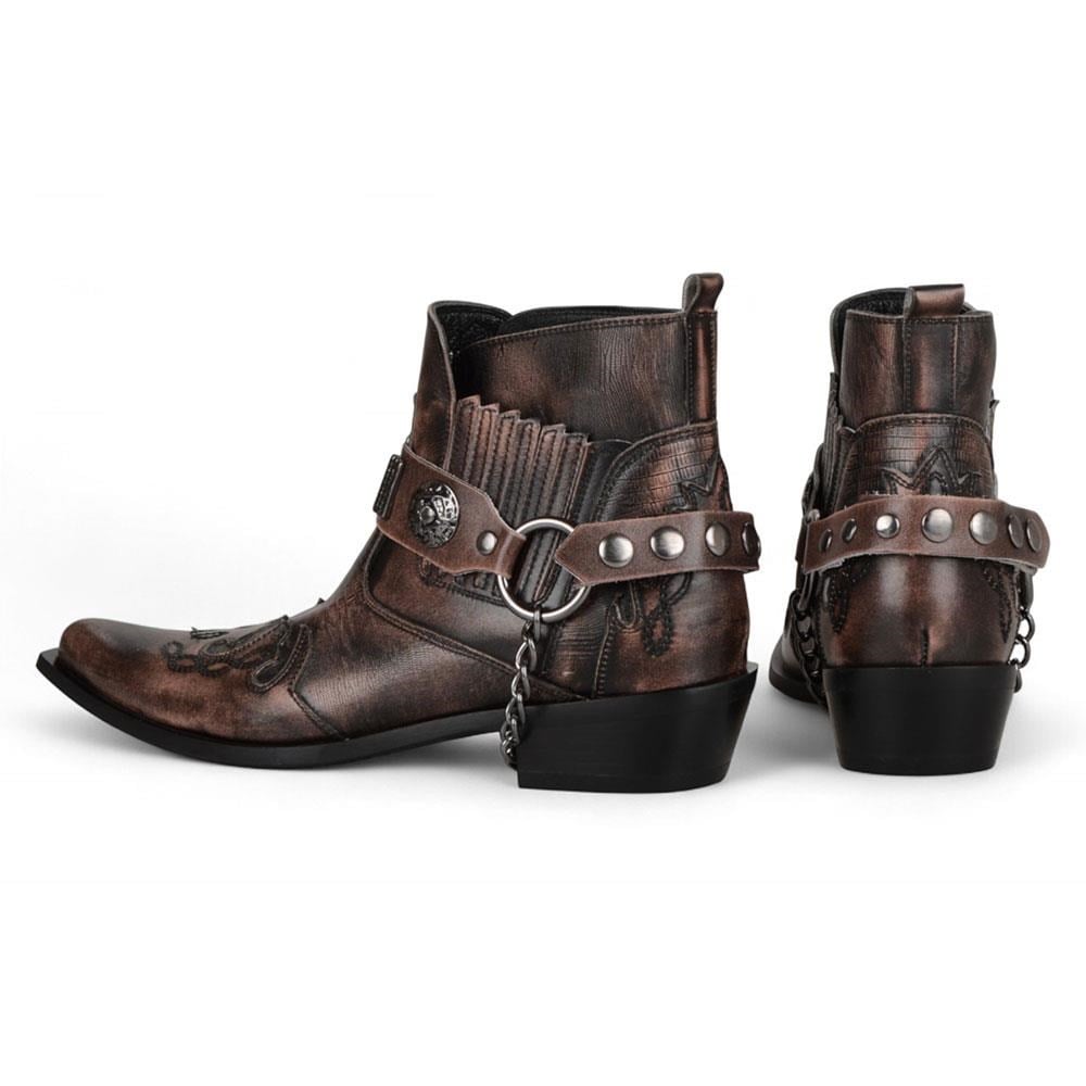 Vintage Brown Men's Cowboy Boots (Western)