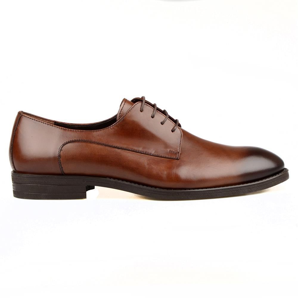 Brown Leather Men's Big Size Shoes
