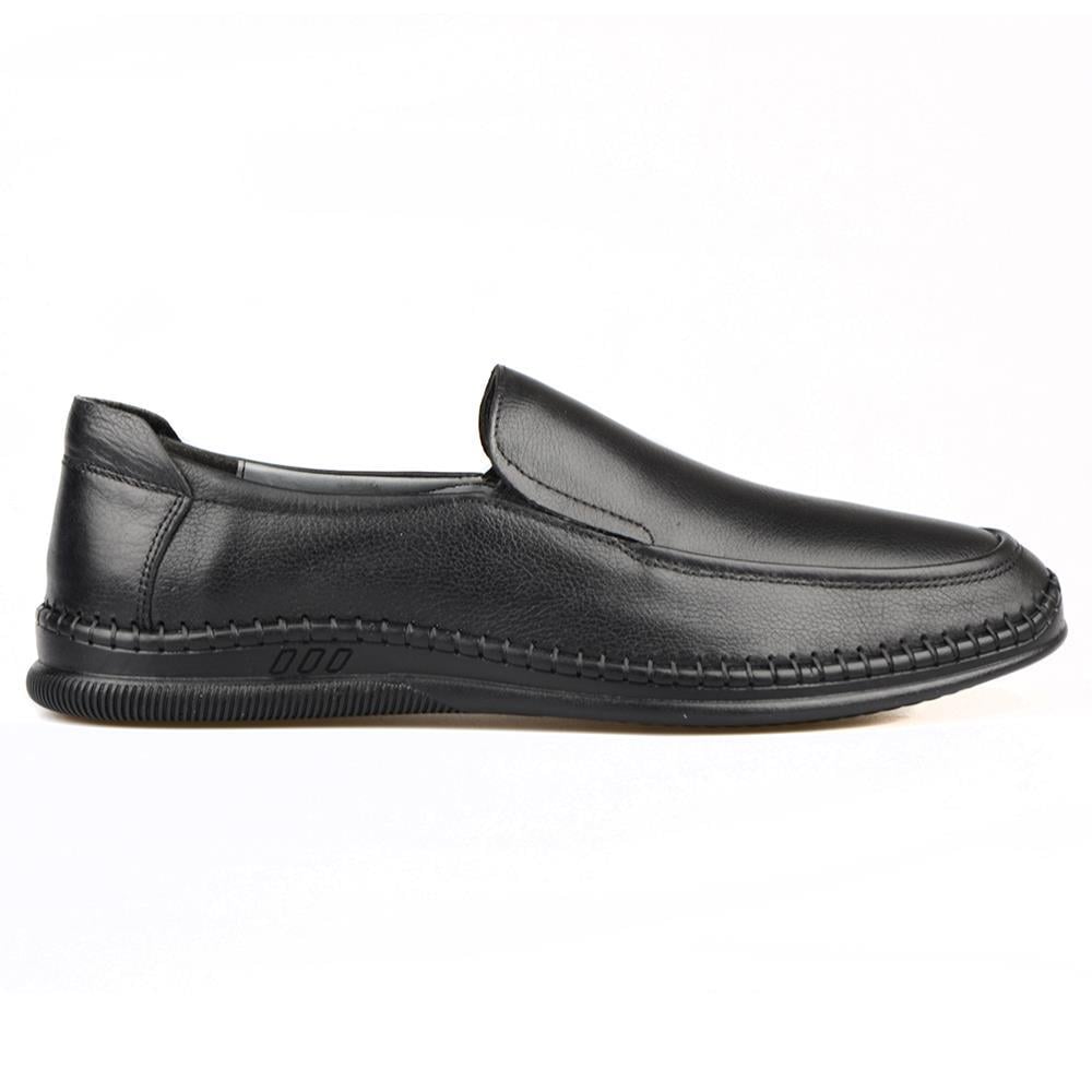 Bağcıksız Siyah Günlük Erkek Ayakkabı Kaymaz Taban