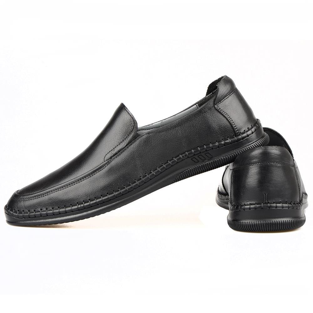 Bağcıksız Siyah Günlük Erkek Ayakkabı Kaymaz Taban