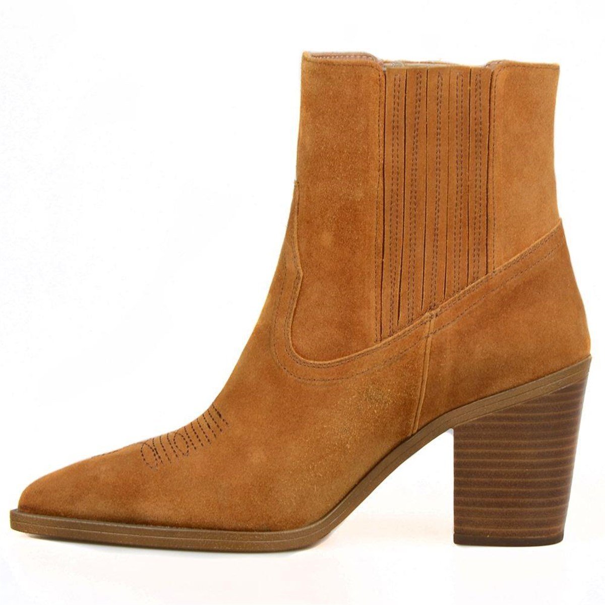 Women's Suede Tan Cowboy Boots