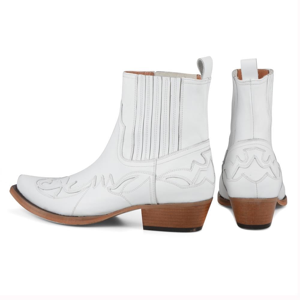 White Men's Cowboy Boots