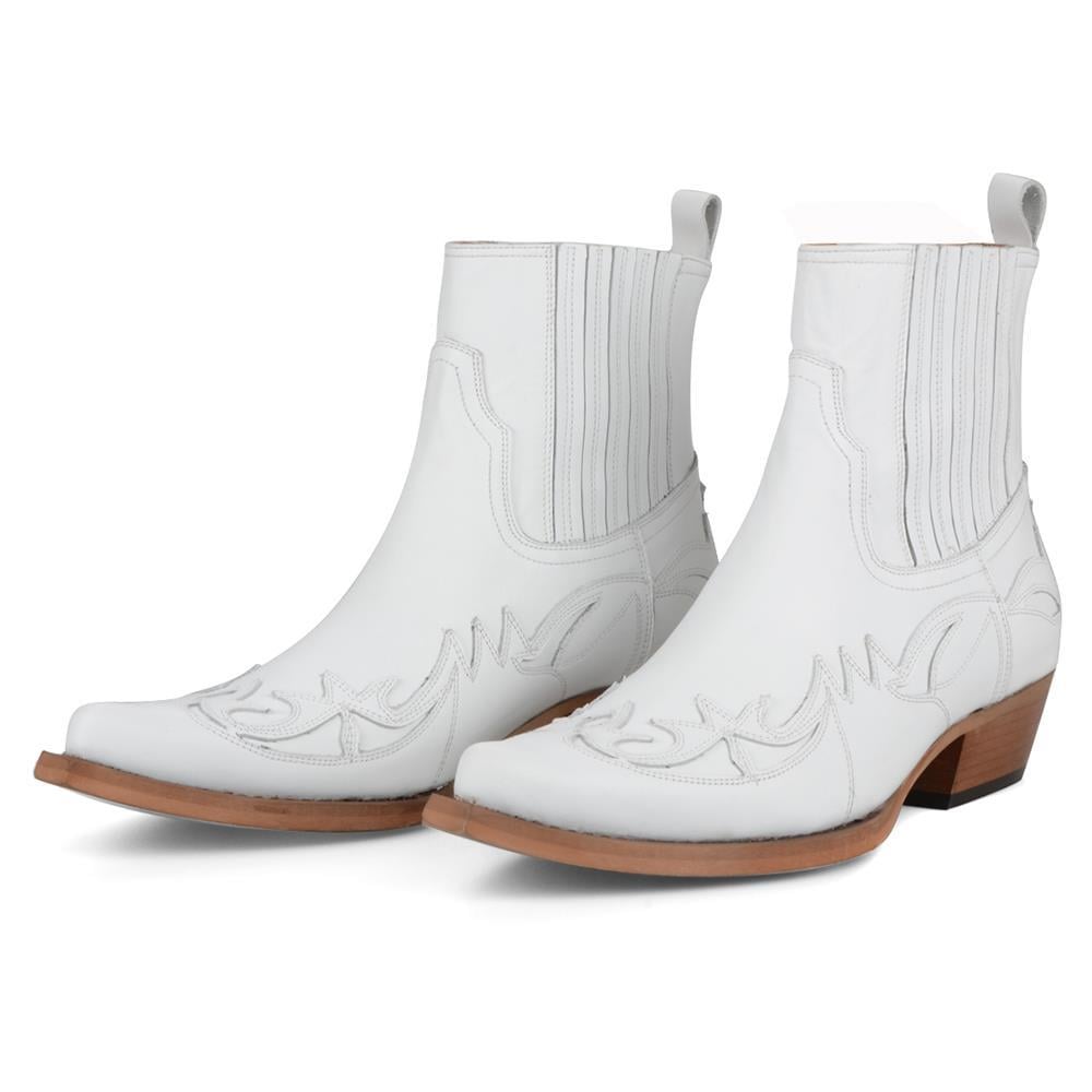 White Men's Cowboy Boots