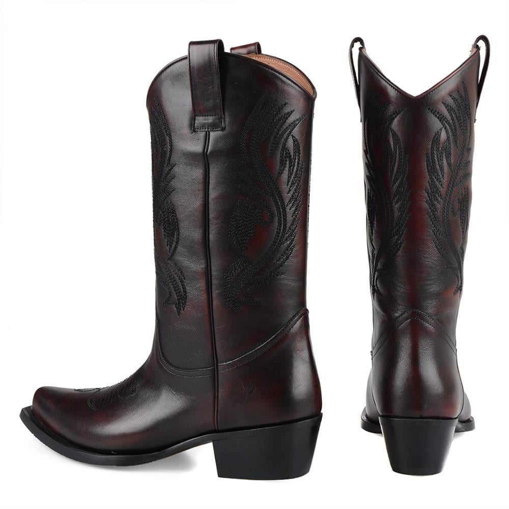 FootCourt Cowboy Boots Burgundy Geneva