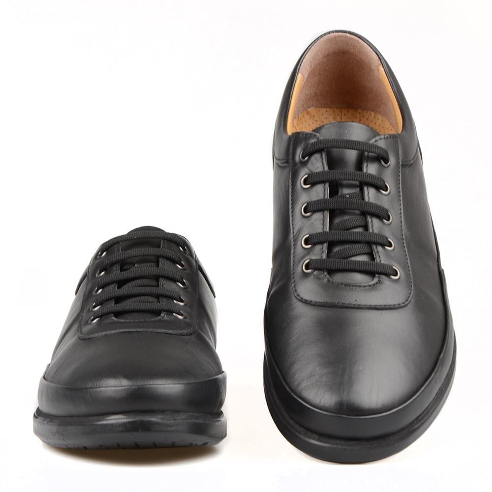 Black Leather Men's Shoes Soft Light Sole
